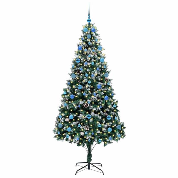 vidaXL Albero di Natale artificiale con 300 LED Verde 210 cm