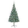 vidaXL Albero di Natale Preilluminato con Palline e Pigne 210 cm