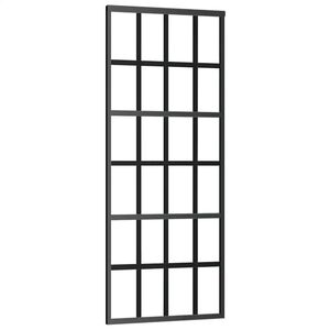 vidaXL Porta Scorrevole in Vetro ESG e Alluminio 76x205 cm Nera