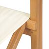 vidaXL Sedie da Regista Pieghevoli 2 pz Crema Legno Massello di Teak