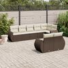 vidaXL Set Divani da Giardino 8 pz con Cuscini Marrone in Polyrattan