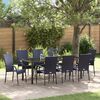 vidaXL Set da Pranzo per Giardino 5 pcs Nero