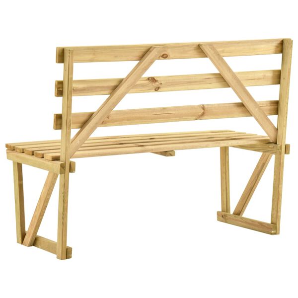 vidaXL Panca da Giardino 120 cm in Legno di Pino Impregnato
