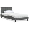 vidaXL Letto con Materasso Hanko Grigio Scuro 100x200 cm in Tessuto