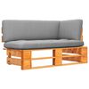 vidaXL Divano Angolare da Giardino Pallet Legno Pino Impregnato Ambra