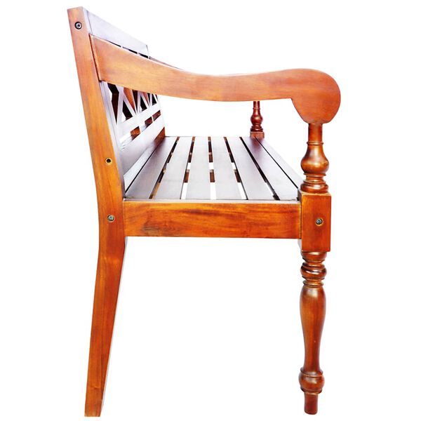 vidaXL Panchina Batavia 136 cm Legno Massello di Mogano Marrone Scuro