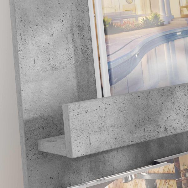 vidaXL Scaffale per riviste Grigio cemento 43 x 11 x 102 cm