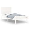 vidaXL Giroletto senza Materasso Bianco 100x200 cm Legno Massello Pino