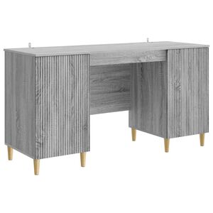 vidaXL Scrivania Grigio Sonoma 142,5 x 50 x 75 cm Legno ingegnerizzato