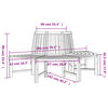 vidaXL Panca per Albero Semi Circolare &Oslash;201 cm Legno Massello di Teak