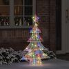 vidaXL Albero di Natale con 100 LED Multicolore 120 cm Acrilico
