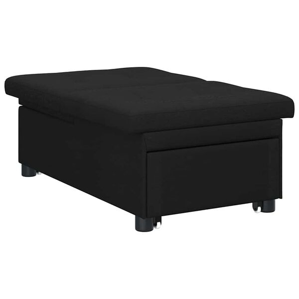 vidaXL Divano Letto Estraibile Nero 194 x 50 x 82 cm Tessuto