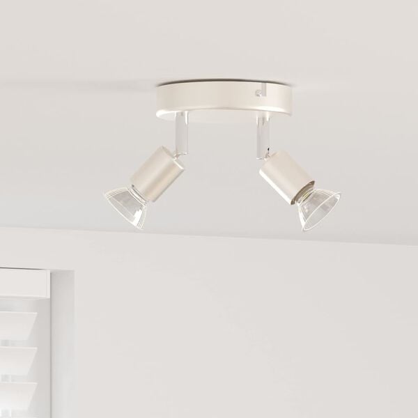 vidaXL Faretto da soffitto con i riflettori Nichel 12 x 8 cm Acciaio