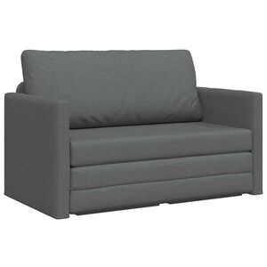 vidaXL Divano letto 110cm Grigio scuro Tessuto