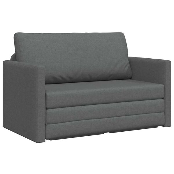 vidaXL Divano letto 110cm Grigio scuro Tessuto