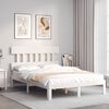 vidaXL Letto senza Materasso Bianco 140x190 cm Legno Massello di Pino