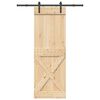 vidaXL Porta Scorrevole con Set Hardware 80x210 cm Legno Massello Pino