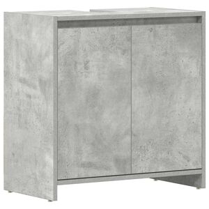 vidaXL Mobile da Bagno Grigio Cemento 60x33x60 cm in Legno Multistrato