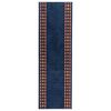 vidaXL Tappeto Runner FLORNES Tessuto Blu PP 7 mm