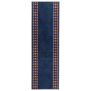 vidaXL Tappeto Runner FLORNES Tessuto Blu PP 7 mm