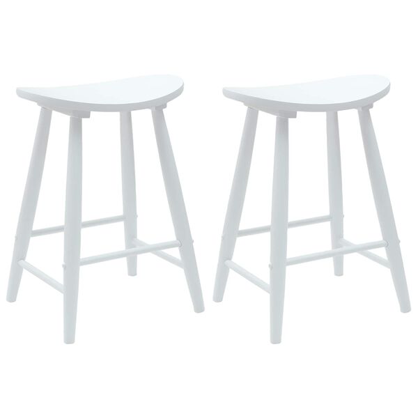 vidaXL Sedie da pranzo 2 pcs Bianco 46 x 37 x 63 cm