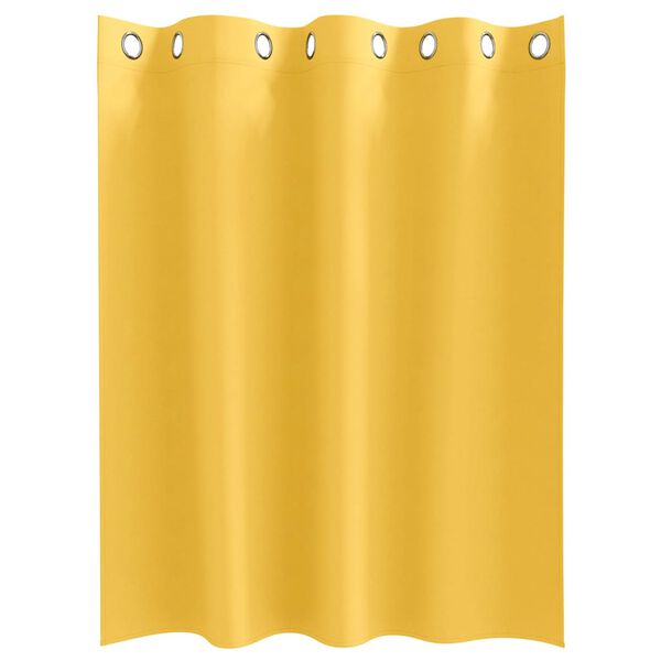 vidaXL Tende Blackout con Anelli 2 pcs Giallo senape 140 x 140 cm