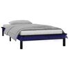 vidaXL Giroletto LED Nero 75x190cm Small Single in Legno Massello