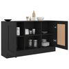 vidaXL Credenza Nera 120x30,5x70 cm in Legno Multistrato