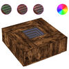 vidaXL Tavolino da Salotto con LED Infinity Rovere Fumo 100x100x40 cm