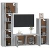 vidaXL Set di Mobili Porta TV 5 pz Grigio Sonoma in Legno Multistrato