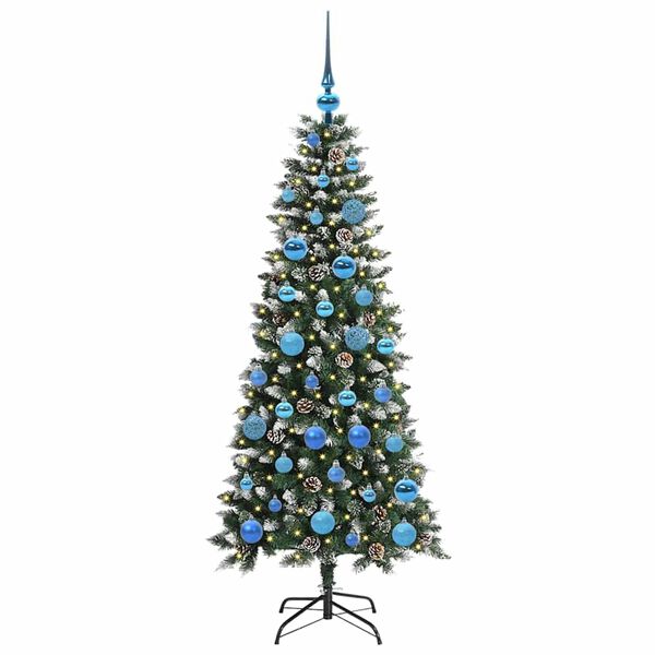 vidaXL Albero di Natale artificiale con 150 LED Verde 150 cm