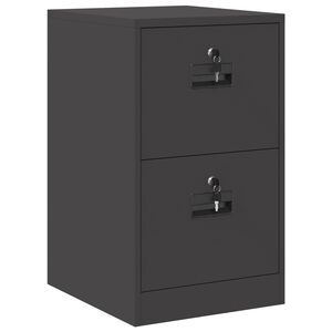 vidaXL Armadio per File con cassetto Geometrico Nero 44 x 50 x 74,5 cm