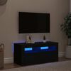 vidaXL Mobile Porta TV con Luci LED Nero 90x35x40 cm