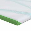 vidaXL Topper per materasso Bianco e Verde 90 x 190 cm