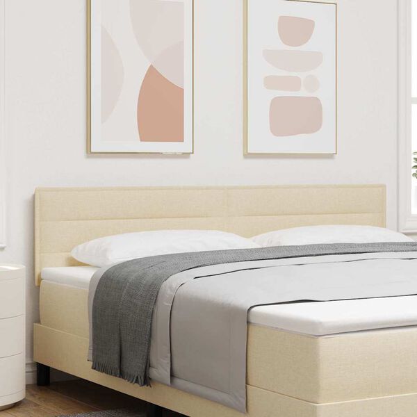 vidaXL Testiera con testiera Crema 180 cm Pelle Sintetica