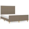 vidaXL Giroletto senza Materasso Tortora 140x190 cm in Tessuto