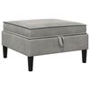 vidaXL Pouf con Storage Grigio Chiaro Velluto