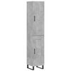 vidaXL Credenza Grigio Cemento 34,5x34x180 cm in Legno Multistrato
