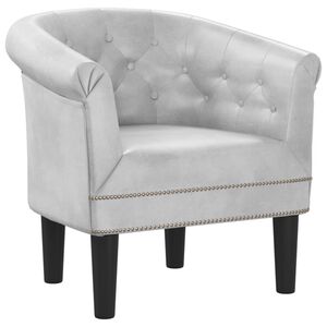 vidaXL Poltrona Cabriolet Argento in Similpelle