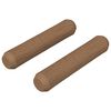 vidaXL Tassello in legno 2 pz Marrone &Oslash; 8 x 35 mm Legno massello
