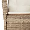 vidaXL Set da Pranzo da Giardino 9 pz con Cuscini Beige in Polyrattan