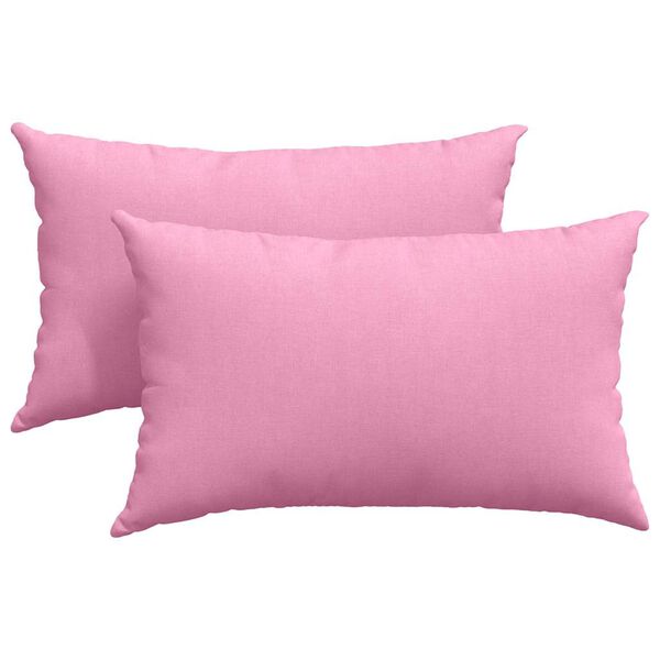 vidaXL Cuscini da Divano 2 pcs Rosa 50 x 30 cm Tessuto