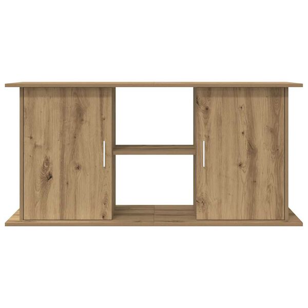 vidaXL Supporto per acquario artigianale in rovere 121x41x58 cm in legno ingegnerizzato
