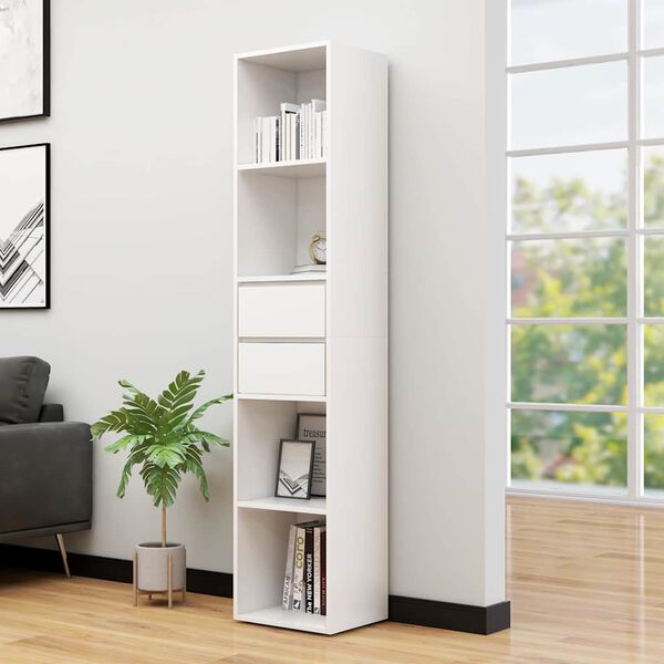 vidaXL Libreria Bianca 36x30x171 cm in Legno Multistrato