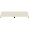 vidaXL Struttura del letto con materasso Crema 100 x 200 cm Tessuto