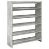 vidaXL Scarpiera Grigio Cemento 80x25x100 cm in Legno Multistrato