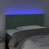 vidaXL Testiera a LED Verde scuro 90x5x78/88 cm in Similpelle