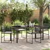vidaXL Set da Pranzo per Giardino 5 pcs Nero