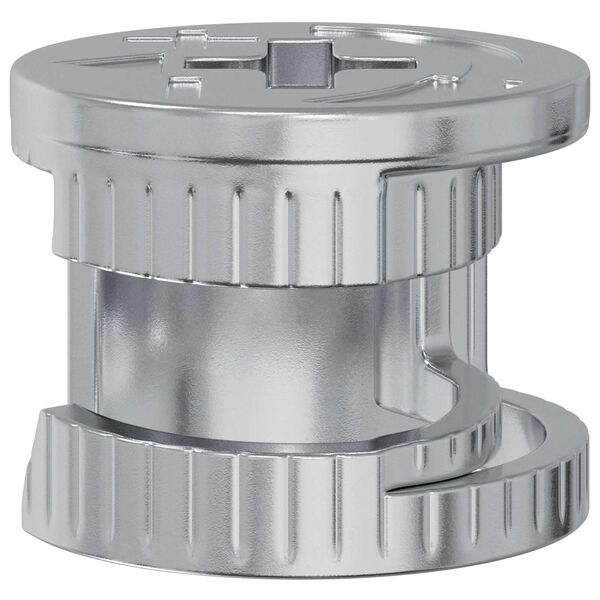 vidaXL Dadi con bloccaggio a cam 2 pcs Argento 15 x 11,5 mm Acciaio