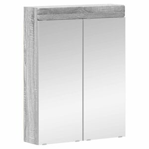 vidaXL Mobiletto per specchio da bagno con porta TULUM Grigio Sonoma